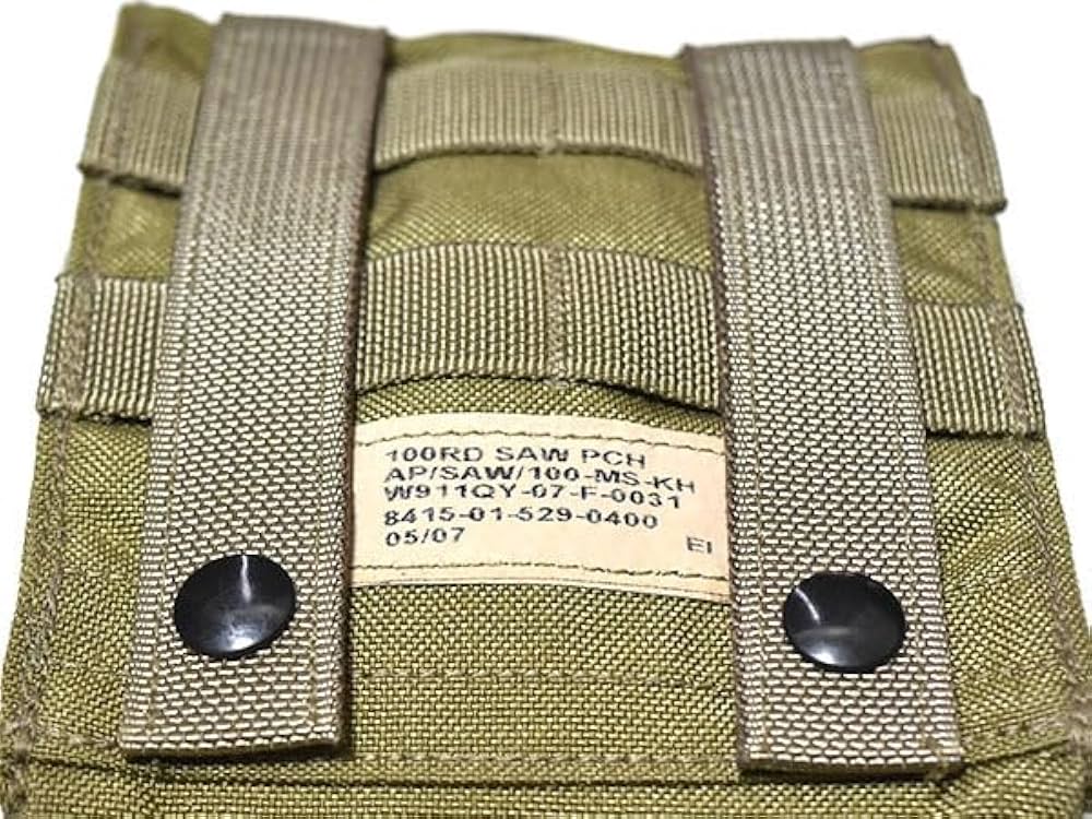 米軍実物 EAGLE SFLCS 100RD SAW マガジンポーチ カーキ Amazon.co.jp: 米軍実物 EAGLE SFLCS 100RD SAW マガジンポーチ